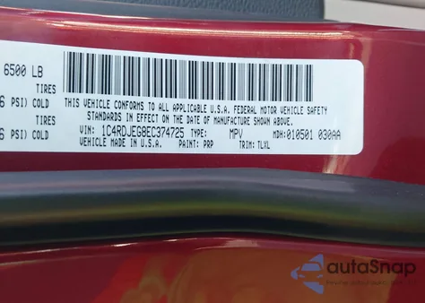 2014 Dodge Durango Citadel from USA, damaged, VIN 1C4RDJEG8EC374725